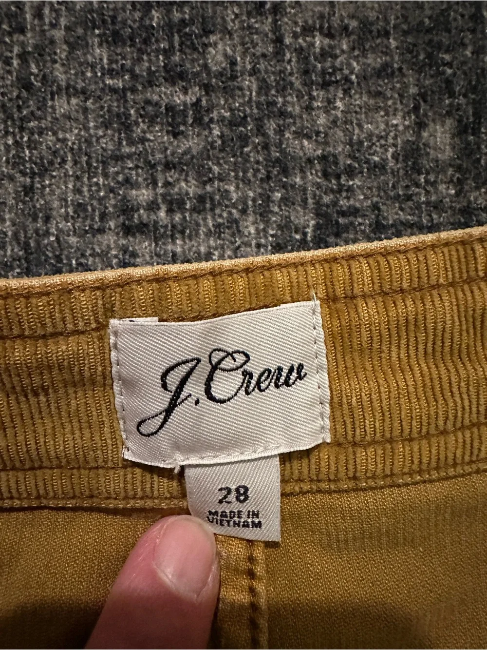 J. Crew Camel Brown Button-Front Corduroy A-Line Skirt